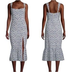 SACHIN & BABI printed eyelet midi dress. EUC